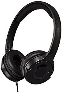 AmazonBasics Lightweight On-Ear Headphones – Black