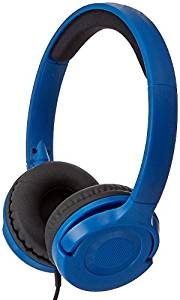 AmazonBasics Lightweight On-Ear Headphones – Blue