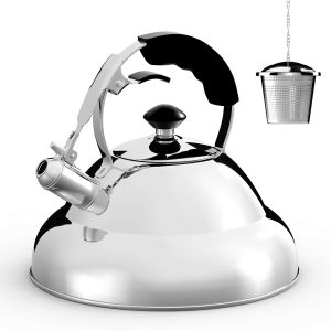 Willow and Everett Surgical Whistle Teapot With Capsule Bottom and Mirror Finish