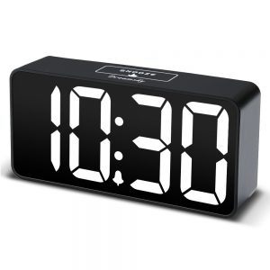 DreamSky Compact Digital Alarm Clock with USB Port for Charging