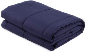 Class Cotton Weighted Blanket for Kids (36X48, 5 lbs, Twin Size, Navy Blue) Organic Cooling Cotton & Premium Glass Beads – Designed in USA - Heavy Cool Weighted Blanket for Hot & Cold Sleepers