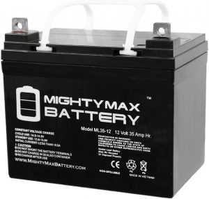 Mighty Max Battery ML35-12 - 12V 35AH U1 Deep Cycle AGM Solar Battery Replaces 33Ah, 34Ah, 36Ah Brand Product