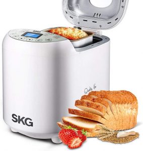 SKG Automatic Bread Maker with Recipes Multifunctional Loaf Maker for Beginner Friendly - 1LB