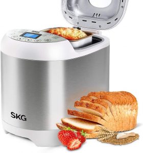 SKG 2LB Automatic Programmable Bread Machine Multifunctional Bread Maker-Silver