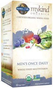 Garden of Life Multivitamin for Men - mykind Organic Men's Once Daily Whole Food Vitamin Supplement Tablets, Vegan, 60 Count