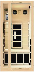 JNH Lifestyles Joyous 1 Person Canadian Hemlock Wood Far Infrared Sauna