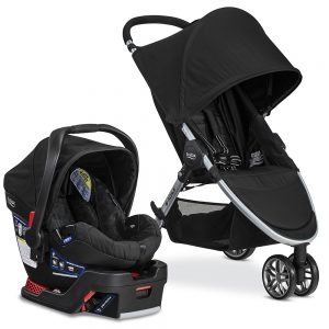 Britax 2017 B-Agile Travel System with B-Safe 35 Infant Car Seat - Birth to 55 Pounds, Raven