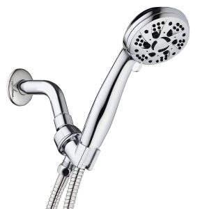 AquaDance High Pressure 6-Setting 3.5″ Chrome Face Handheld Shower