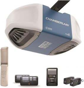Chamberlain Group B730 Ultra-Quiet & Strong Belt Drive Garage Door Opener with Battery Backup and Plus Lifting Power, Blue