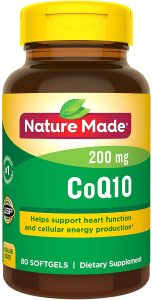 Nature Made CoQ10 200 mg Softgels, 80 Count Value Size for Heart Health† (Packaging May Vary)