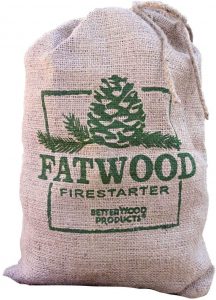 Better Wood Products Fatwood Firestarter Burlap Bag, 10-Pounds