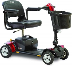 Pride Mobility Go-Go Traveler Elite Plus 4-Wheel Scooter SC54 for Adults, 18ah Battery Pack