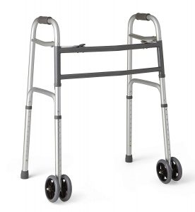 Medline Heavy Duty Bariatric Folding Walker with 5