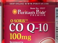 Puritans Pride QSORB CoQ10 100 mg Supports Heart Health** Important for Statin Medication Users 240 Rapid Release Softgels