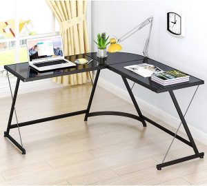 SHW L-Shaped Home Office Corner Desk