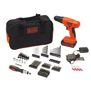 BLACK+DECKER BDC120VA100 20-Volt MAX Lithium-Ion Drill Kit with 100 Accessories