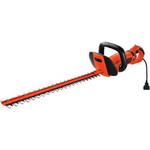 BLACK+DECKER HH2455 3.3-Amp HedgeHog Hedge Trimmer with Rotating Handle And Dual Blade Action Blades, 24″