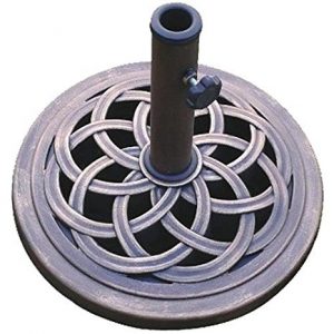 DC America UBP18181-BR 18-Inch Cast Stone Umbrella Base