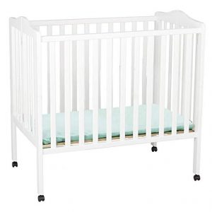 Delta Children Folding Portable Mini Baby Crib with Mattress