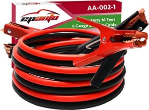 EPAuto 6 Gauge x 16 Ft Heavy Duty Booster Jumper Cables