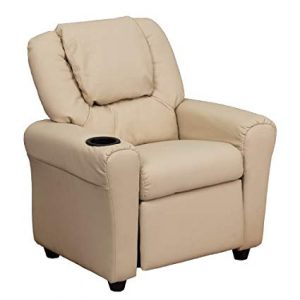 Flash Furniture Contemporary Beige Vinyl Kids Recliner