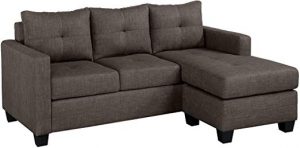 Homelegance Phelps 78″ x 58″ Fabric Reversible Chaise Sofa