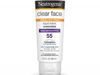 Neutrogena Clear Face Liquid Lotion Sunscreen SPF 55, 3 oz