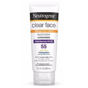Neutrogena clear Face Break-Out Free Liquid-Lotion SPF 55 3 oz