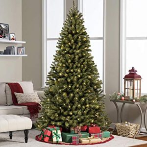 6FT Pre-Lit Premium Spruce Hinged Artificial Christmas Tree