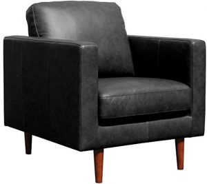 Rivet Revolve Modern Leather Armchair