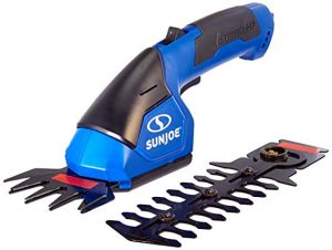 Sun Joe HJ604C-SJB 7.2V Cordless 2-in-1 Grass Shear, Hedge Trimmer, Dark Blue