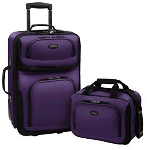 U.S Traveler Rio Two Piece Expandable Carry-on Luggage Set
