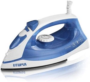 Utopia Home Steam Iron with Nonstick Soleplate